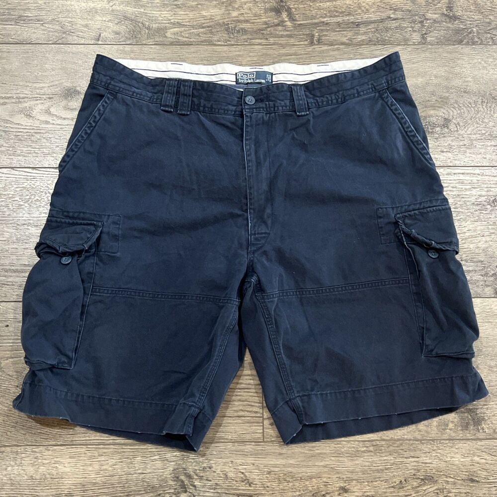 Vintage 90s Polo Ralph Lauren Blue Cargo Shorts - Men’s Size XL